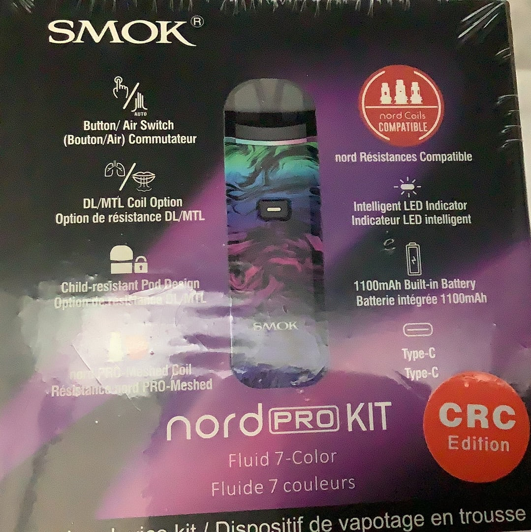 Smok Nord PRO kit fluid 7-color  vapewholesaler.ca