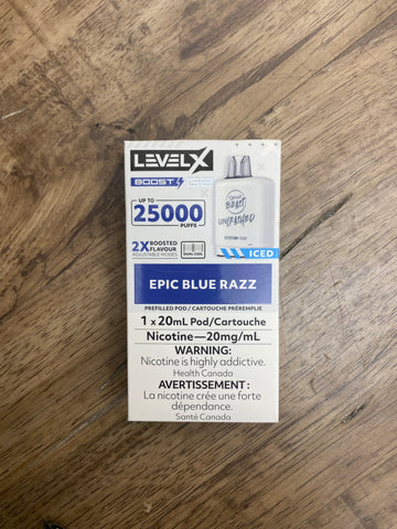 [O] Epic Blue razz LevelX 25KO (Without Battery)