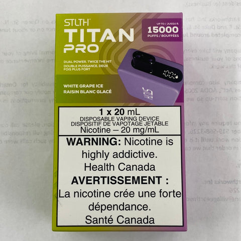 [O] White Grape ice STLTH Titan pro 15kO 20mg20ml sale 7