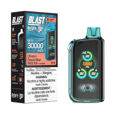 [S] Peach blue razz Ice Drip'n Fasta Blast 30kO 20mg/ml 20ml sale6