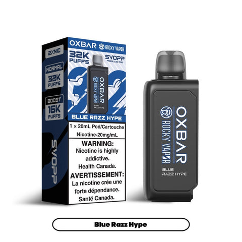 Blue Razz Hype OXBAR 32K [Prefilled Pods](without battery)