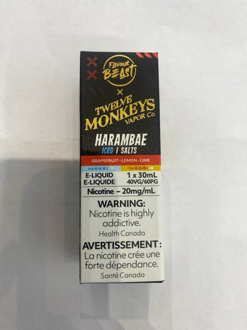 [O]Harambae Iced 20mg/30ml Flavour Beast X 12 Monkey