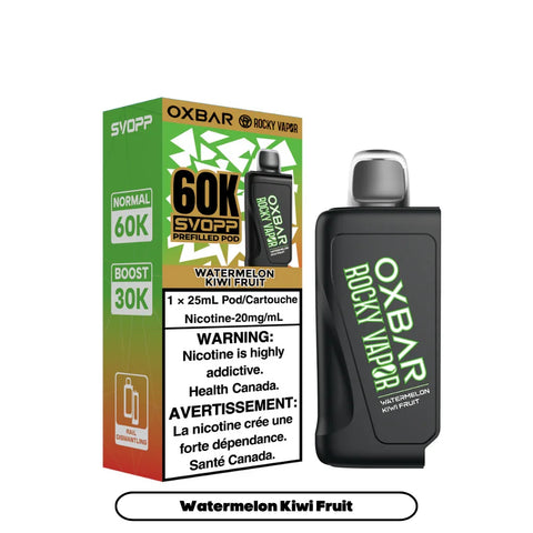 [S] Watermelon Kiwi Fruit Oxbar Rocky Vapor 60K 20mg 25mI