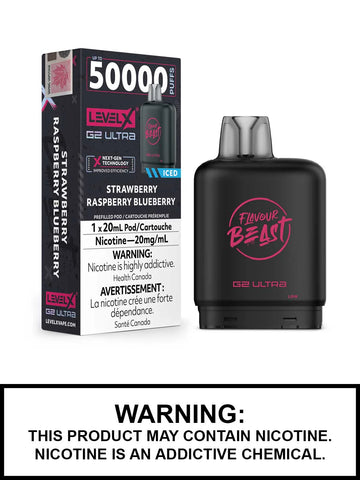 [O] Strawberry Raspberry Blueberry Iced LevelX 50KO (Without Battery)
