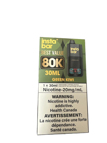 [S] Insta bar Green kiwi 80k 30ml 20mg