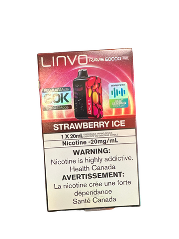 Strawberry Ice Linvo 60k Rave Pro 20mg 20ml