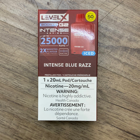 Blue Razz Intense feel 50 LevelXG2 25K Intense Series Iced(Without Battery)