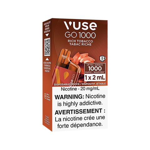 [O]Rich Tobacco  VuseGO 1000 puff 20mg 1x2ml sale 8