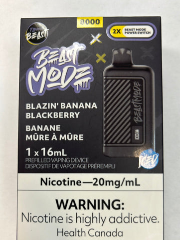 [s] Blazin’ Banana Blackberry 1x16ml 8000 8k FlavourBeast 20mg/mL