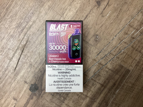 [O] Red classic ice + cherry Drip'n Fasta Blast 30k 20mg/ml 20ml sale 8