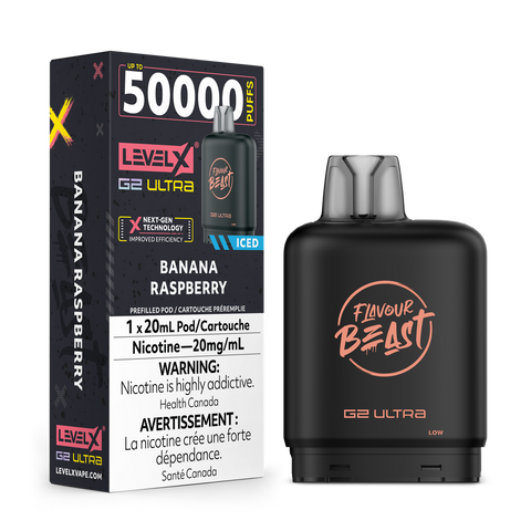 [S] Banana Raspberry Iced LevelX 50K (Without Battery)