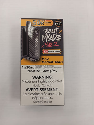 [O] Mad Mango Peach flavour beast max2 50k 20mg/ml
