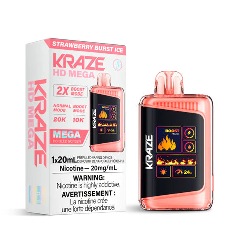 [S] Strawberry Burst Ice Kraze HD Mega 20K 20mg 1*20ml