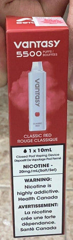 [s] Classic Red sale 20mg/10mL 5500 puffs Vantasy Pod Kit+ Battery