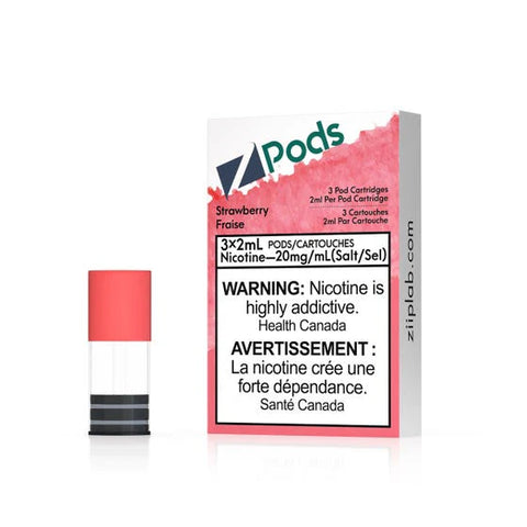 [O] Strawberry Zpod 3/pk blend 20mg