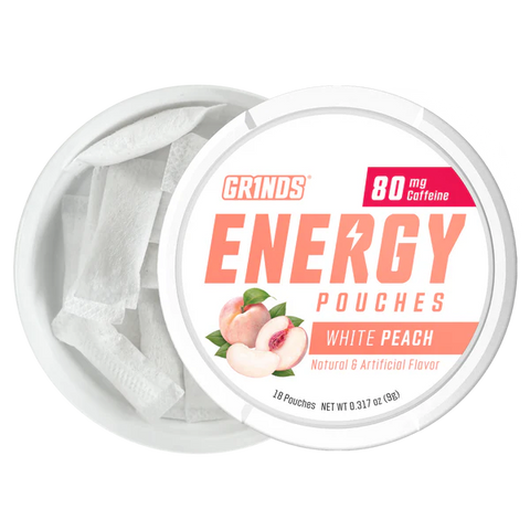 White  Peach  Coffee pouches 80mg GRINDS