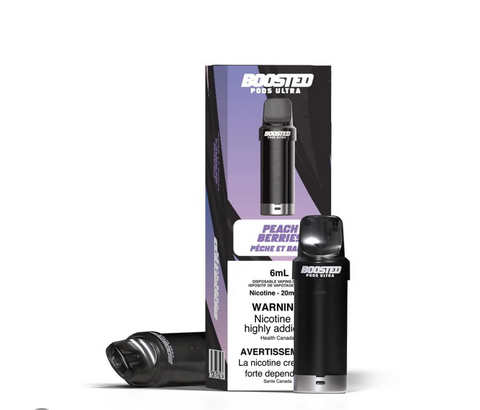 [O] Peach Berries Boosted Pods Ultra 6k 20mg 6ml(Buy 2 pods, get 1 battery free)