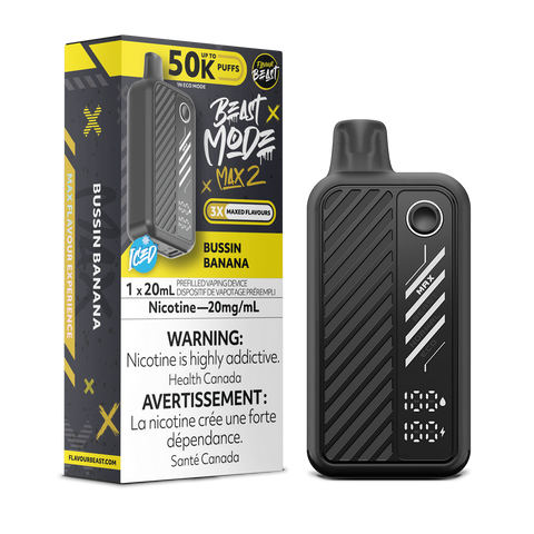[O] Bussin Banana iced flavour beast max2 50k 20mg 20ml sale 7