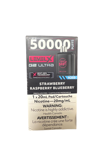 [O] Strawberry Raspberry Blueberry Ice LevelX 50K (Without Battery)