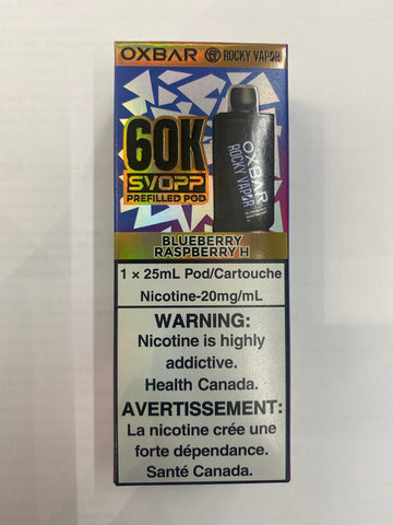 [S] Blueberry Raspberry H Oxbar Rocky Vapor 60K 20mg 25mI