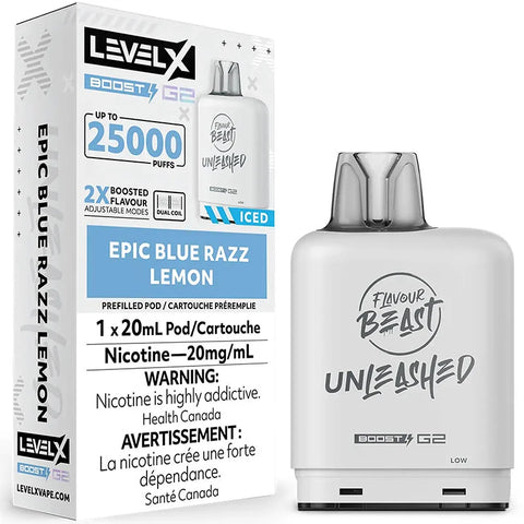 [S] Epic Blue Razz Lemon LevelX Boost 25K (Without Battery)
