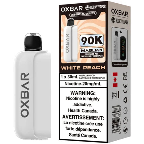 [S] White Peach Oxbar Prefill Pod 90k0 20mg 30mI