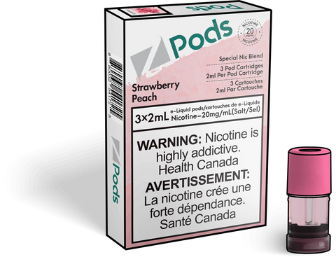 [S] Strawberry Peach Zpod 3/pk blend 20mg sale2