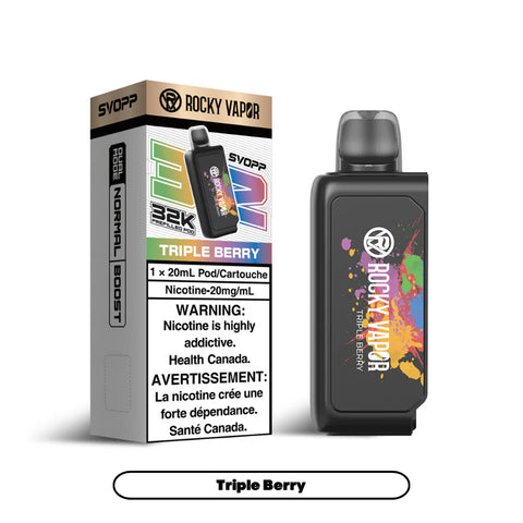 [S] Triple Berry Sale7 Rocky Vapor OXBAR 32K [Prefilled Pods](without battery