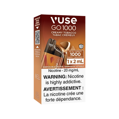 [O]Creamy Tobacco  VuseGO 1000 puff 20mg 1x2ml sale6