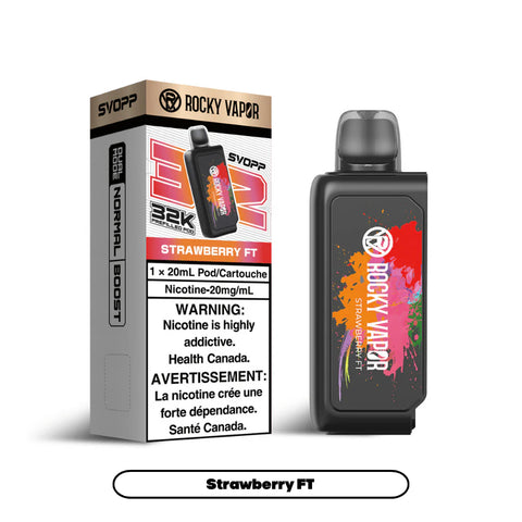 [S] Strawberry FT Sale7 Rocky Vapor OXBAR 32K [Prefilled Pods](without battery)