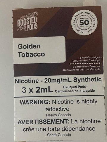 Golden Tobacco 20mg synthetic 50 Boosted 3/pk sale