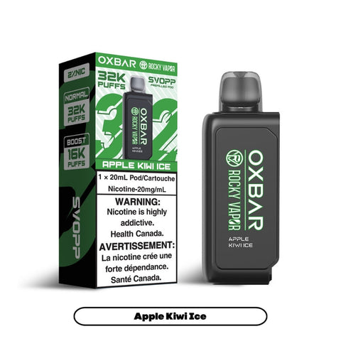 Apple Kiwi Ice OXBAR32K puffs [Prefilled Pods](without battery)