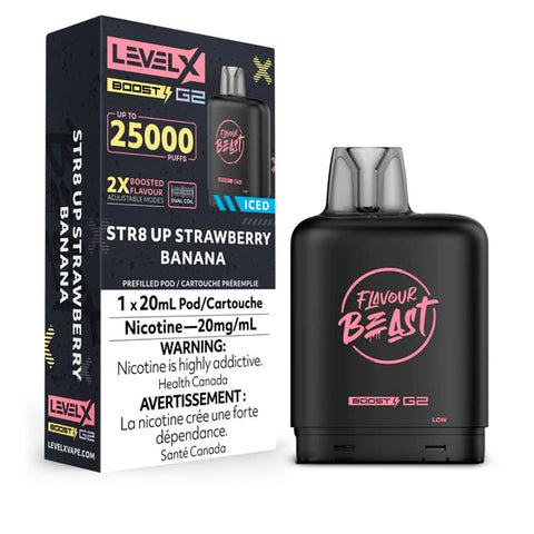 [O] Str8 Up Strawberry  Banana LevelX 25KO (Without Battery)