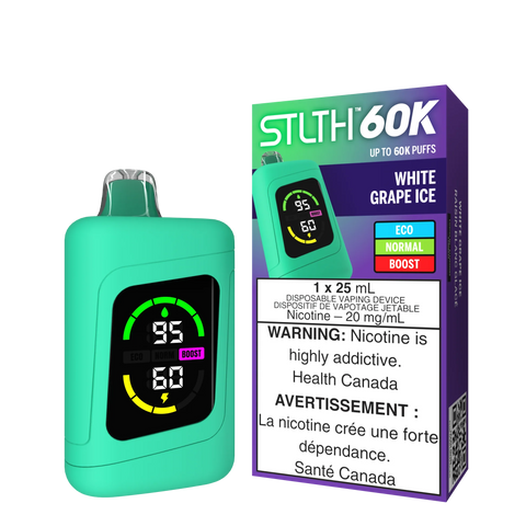 [O] White Grape Ice STLTH 60kO 20mg 25ml sale 8