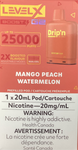 [O] Mango peach watermelon 20mg LevelX Boost G2 25K (Without Battery)