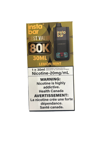 [S] Lemon Mint Insta bar 80k 30ml 20mg