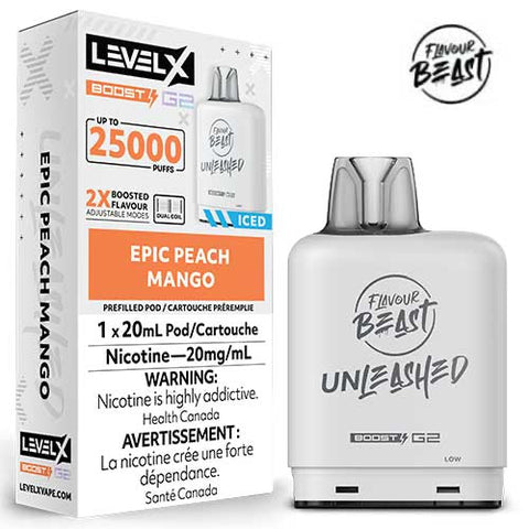 [O] Epic Peach Mango Iced LevelX Boost G2 25K (Without Battery)