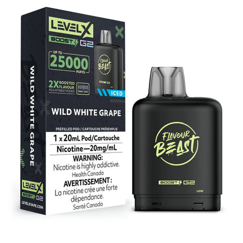 [O] Wild White Grape Iced LevelX BoostG2 25K (Without Battery)