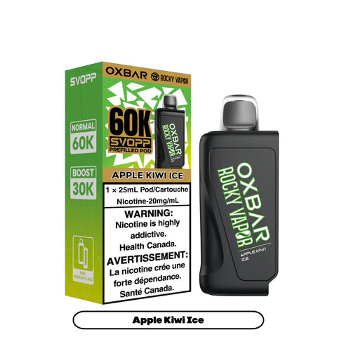 [S] Apple Kiwi Ice Oxbar Rocky Vapor 60K 20mg 25mI