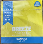 Banana Mint sale BREEZE 2000 puffs