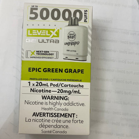 [O] Epic Green Grape LevelX 50KO (Without Battery)
