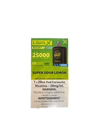 [O] Super Sour Lemon Iced LevelX 25KO (Without Battery)