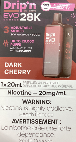 [S] Dark Cherry  Drip'nEvo 28K 20mg/ml 20ml sale 8