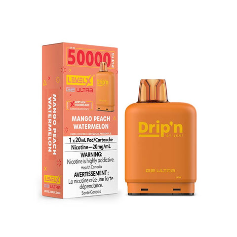 [S] Mango Peach Watermelon Drip’n LevelX 50KO (Without Battery)