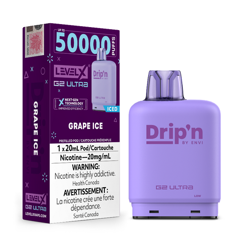 [S] Grape Ice Drip’n LevelX 50KO (Without Battery)