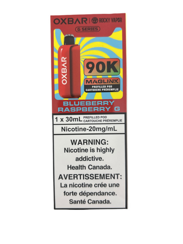 [O] Blueberry Raspberry G Oxbar Pre fill Pod 90k 20mg 30mI