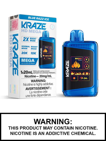 [S] Blue Razz  Ice Kraze HD Mega 20K 20mg 1*20ml