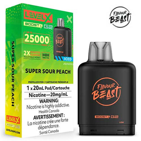 [O] Super sour Peach Iced LevelX 25KO (Without Battery)