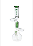 2232H G2232 18inch NICE GLASS Double Zong 4Arm Perc Beaker Black, Blue, Green and Pink
