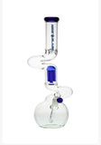 2232H G2232 18inch NICE GLASS Double Zong 4Arm Perc Beaker Black, Blue, Green and Pink